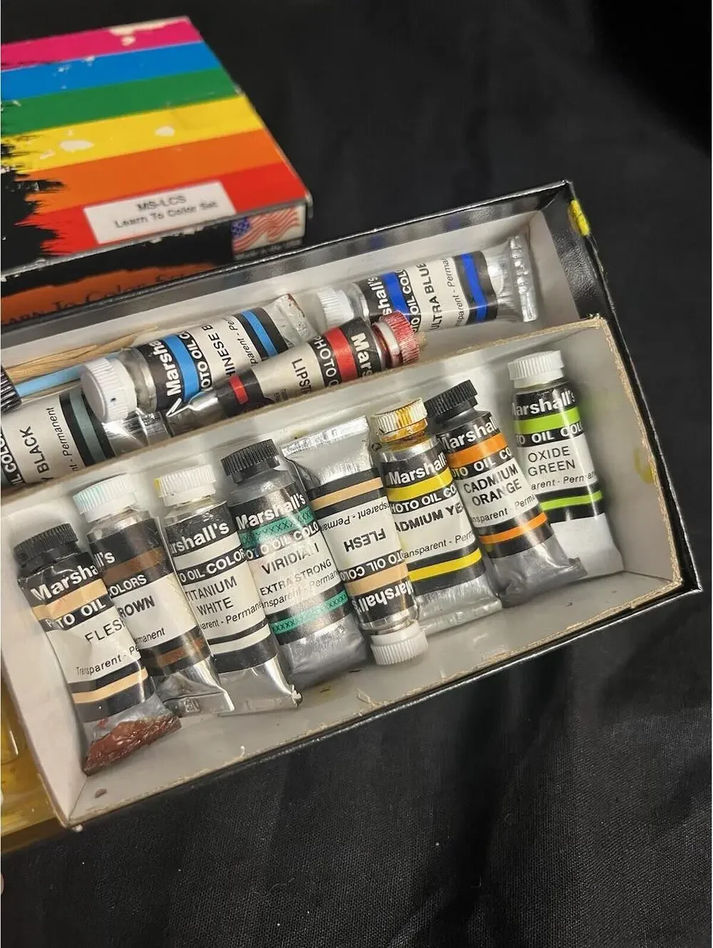 Vtg Marshall's Photo Coloring System “Learn To Color” Oil Set Hobby MS-LCS Paint